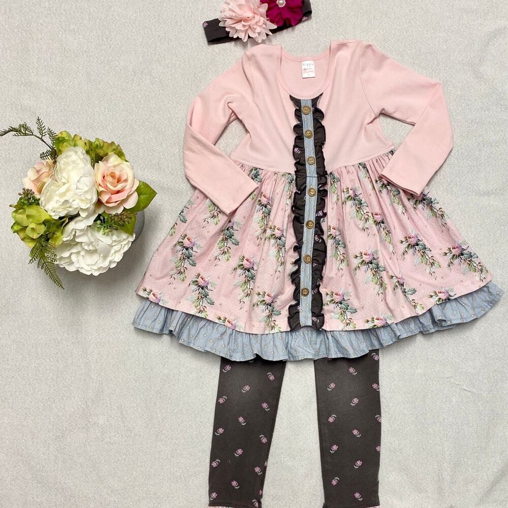 Giggle Moon Mercy is Blooming set with matching headband